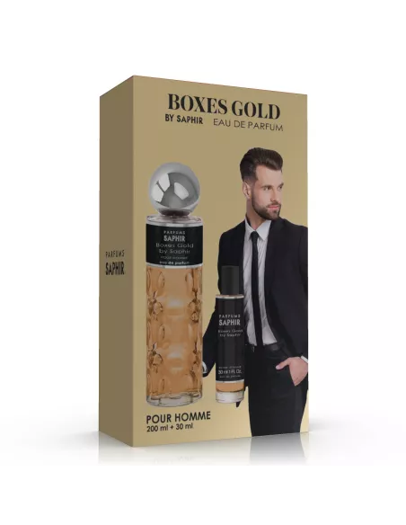 SAPHIR MEN Woda perfumowana BOXES GOLD, zestaw edp 200 ml + 30 ml