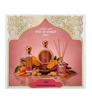 UTUR AL YAQUT WOMEN Arabska woda perfumowana HUB zestaw edp 100 ml + 30 ml + patyczki zapachowe 50 ml