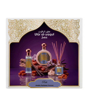 UTUR AL YAQUT WOMEN Arabska woda perfumowana RUH zestaw edp 100 ml + 30 ml + patyczki zapachowe 50 ml